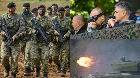 Hrvatska vojska pokazala svu svoju moć na poligonu kod Slunja: Anu&scaron;ić, Milanović i Medved sve pozorno pratili
