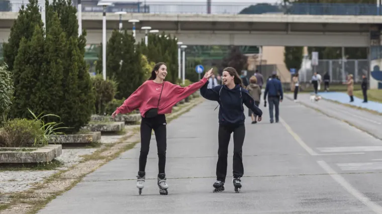 Zamamne dame u sportskom izdanju nisu skidale osmijeh s lica: Zapele za oko prolaznicima