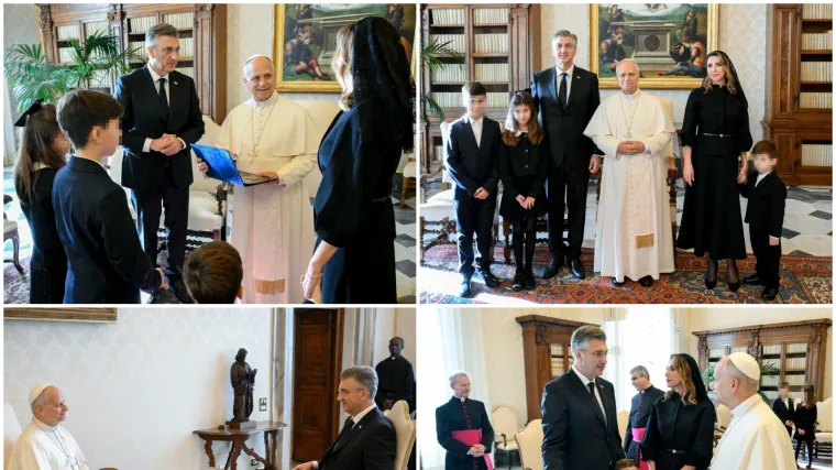 Plenkovići u Vatikanu: Pogledajte kako je protekao susret s papom Lavom