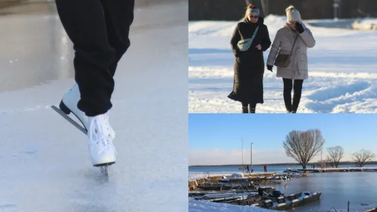 Bome hrabro: Djevojka navukla klizaljke i iza&scaron;la na zaleđeno jezero!