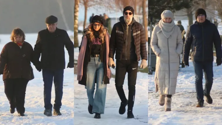 Zimska romantika uz Dravu: Parovi iskoristili vedro nedjeljno poslijepodne