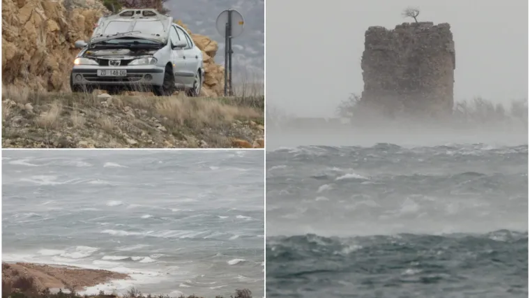 Bura zaustavila auto i potrgala haubu, pogledajte nevjerojatne prizore: 'Zaustavio sam se i ponudio pomoć'