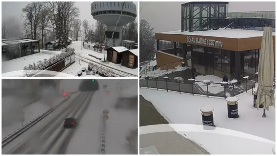 Mislili ste da je zimi kraj? Snijeg prekrio dijelove Hrvatske, a vjetar zatvorio autoceste